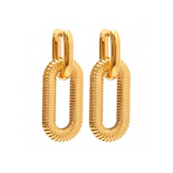 18k Gold Plated Stainless Steel Chain Earrings Fashion Earrings